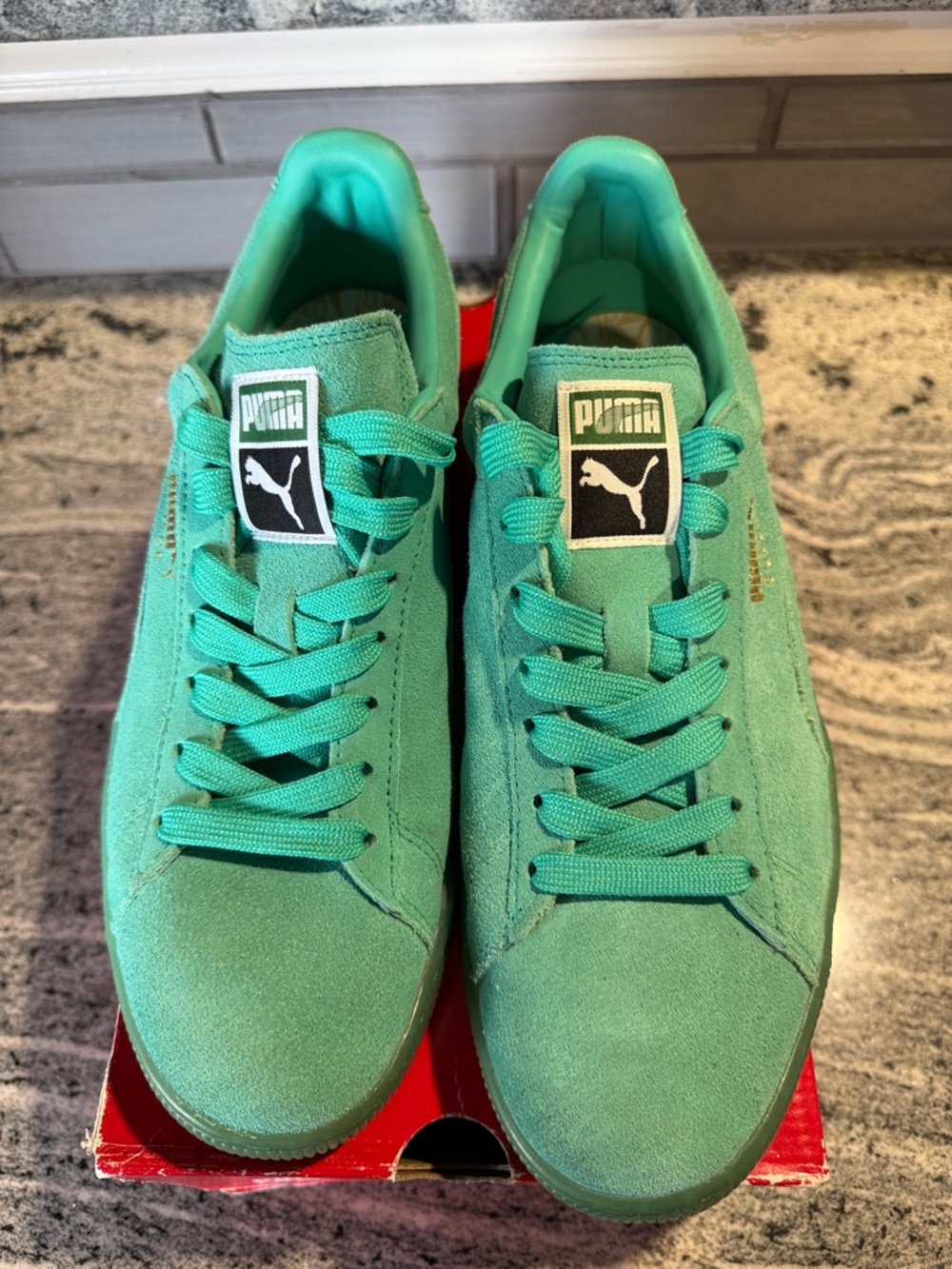 Puma Suede Sneakers in Teal